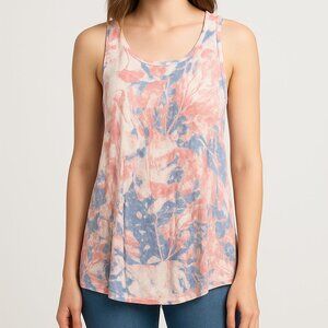 Rose & Olive Tie-Dye Sleeveless Tank‎ Top